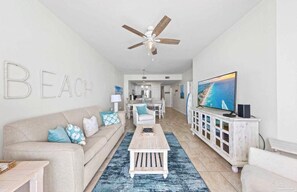 Smart TV, DVD player, books