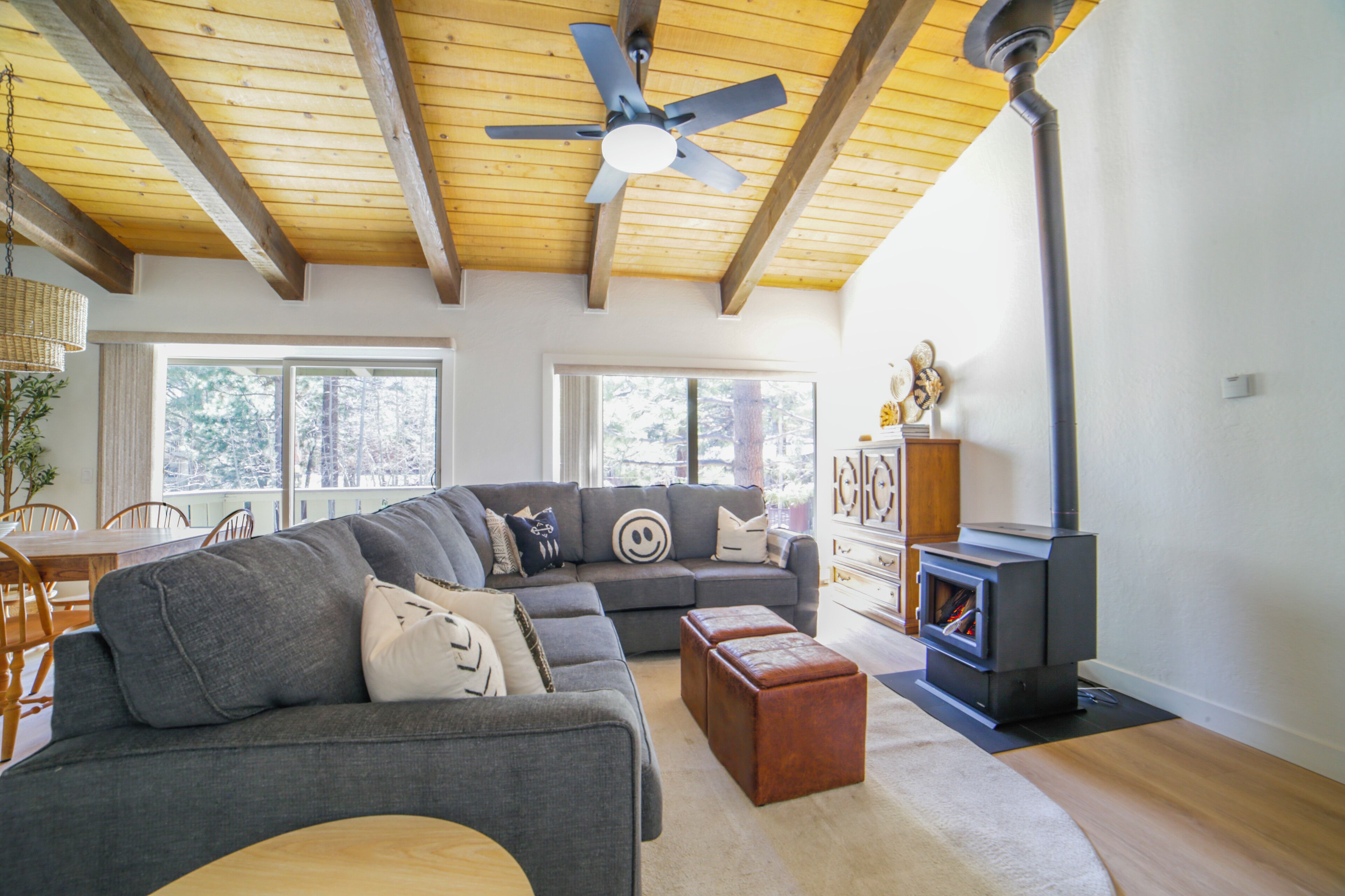 Smart TV, caminetto, tavolo da calcetto