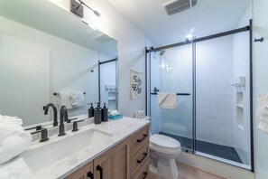 Hair dryer, towels