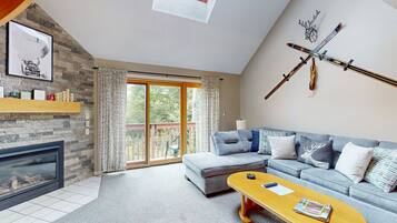 TV, fireplace, DVD player
