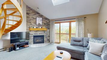 TV, fireplace, DVD player