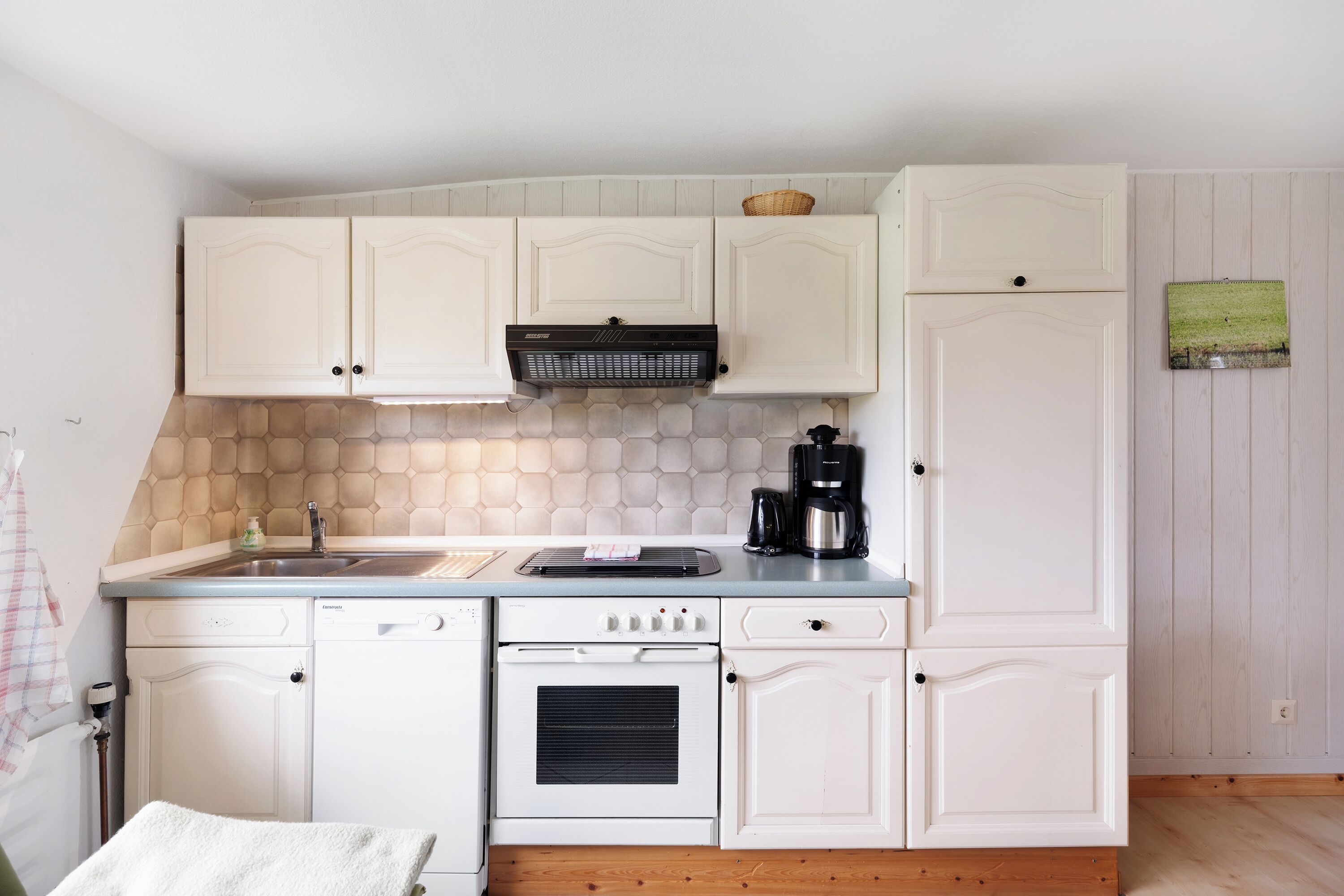 Fridge, oven, stovetop, dishwasher