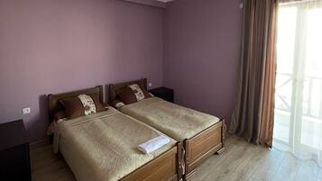 1 bedroom, blackout curtains, iron/ironing board, free WiFi