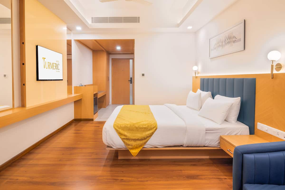 Chambre exécutive double ou avec lits jumeaux | Coffre-fort, bureau, espace de travail pour ordinateurs portables