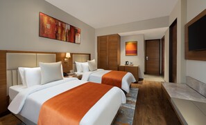 Luxe beddengoed, een kluis op de kamer, individueel gedecoreerd