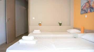 2 kamar tidur, setrika/meja setrika, Wi-Fi, dan seprai linen