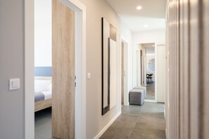 2 bedrooms, in-room safe, iron/ironing board, travel cot