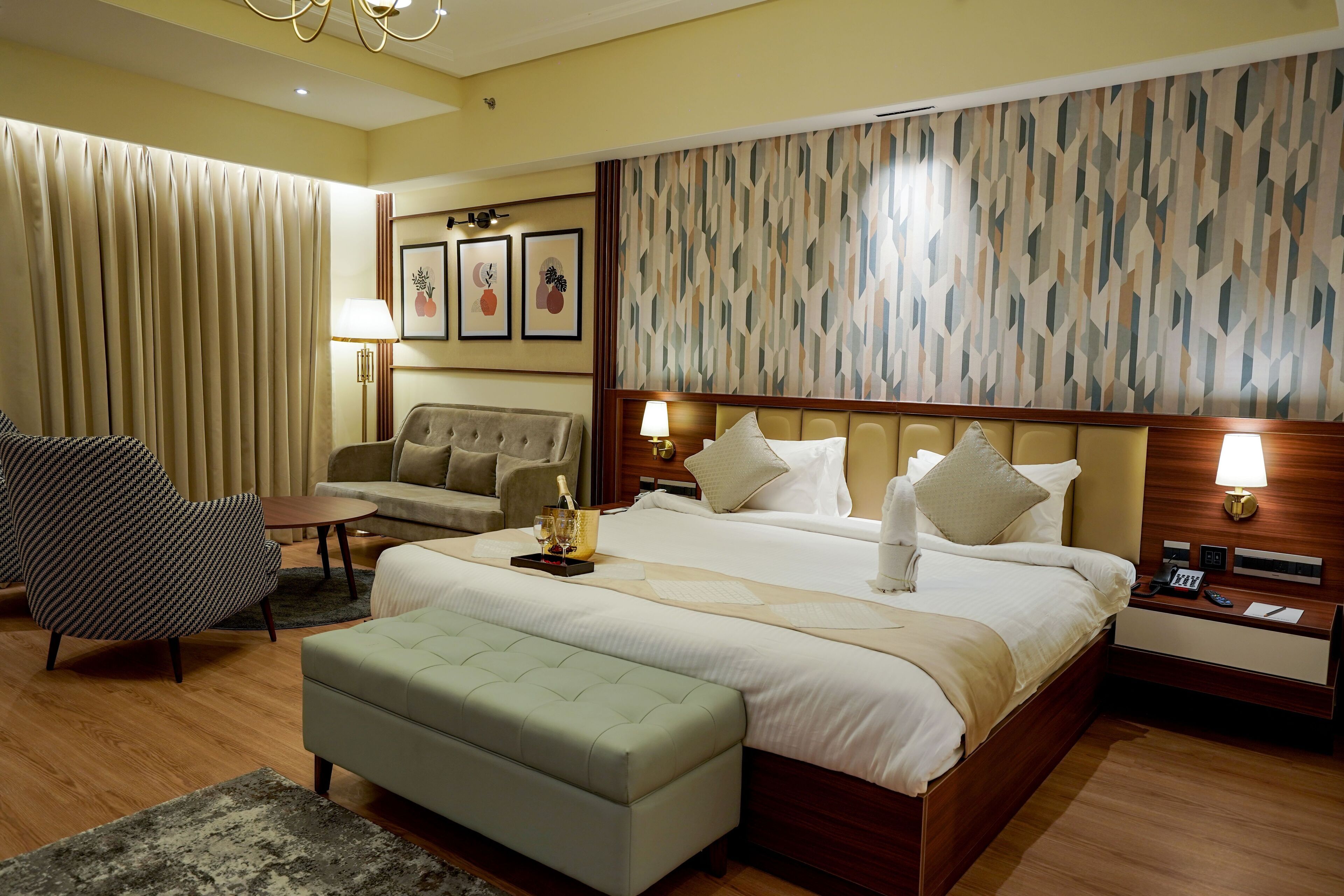 In-room safe, desk, blackout curtains, iron/ironing board