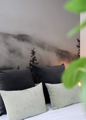 2 bedrooms, travel crib, WiFi, bed sheets - Le Sören - Sauna, Terrace, Fireplace & River (Sainte-Béatrix)