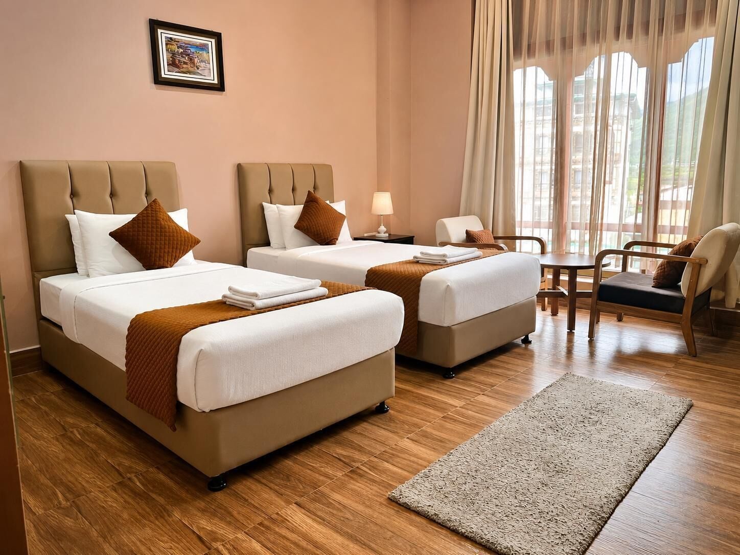 Deluxe Twin Room | Minibar, individually decorated, soundproofing, iron/ironing board