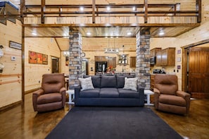 Smart TV, chimenea, futbolito