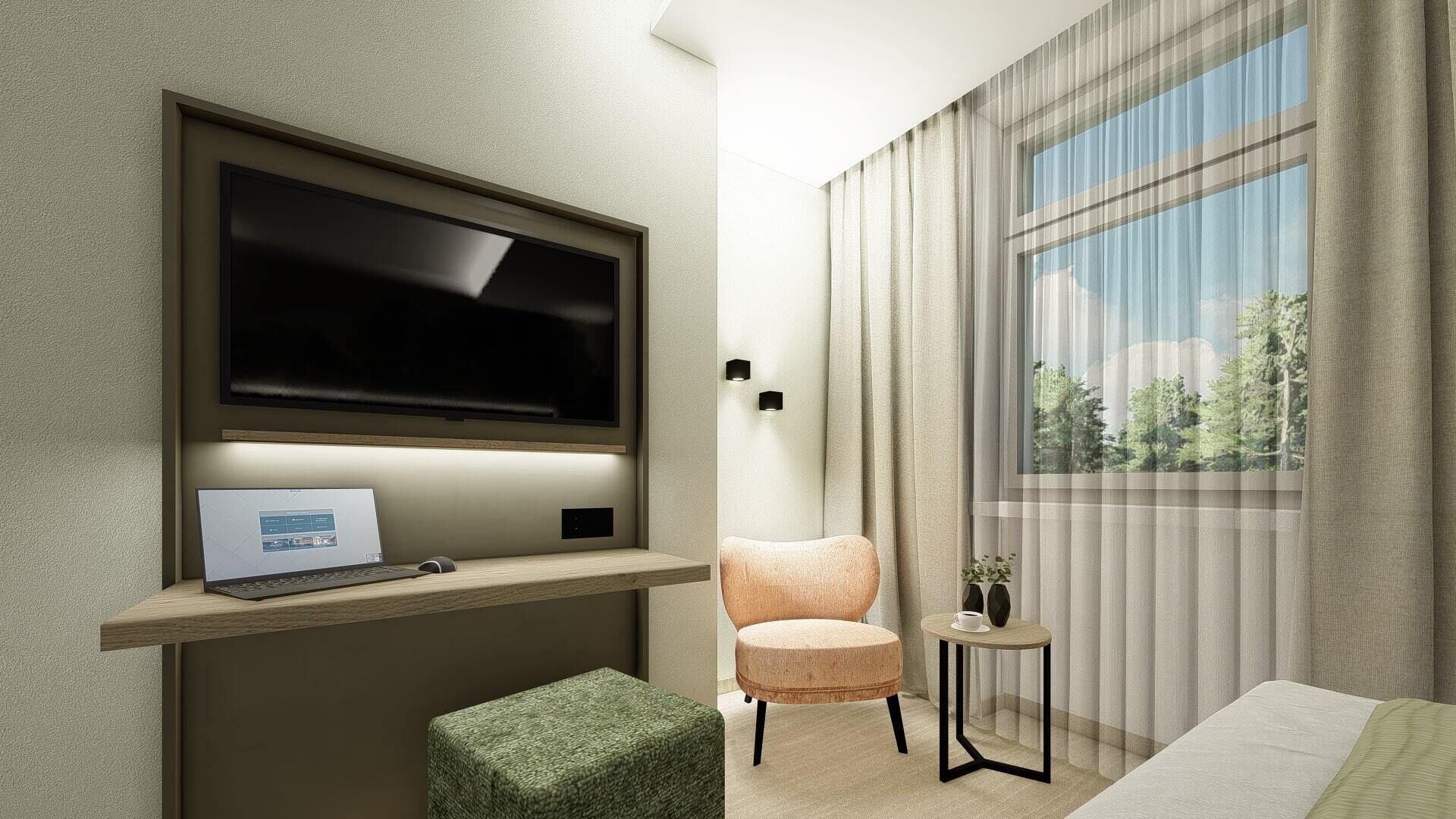 Superior-Doppelzimmer | Schreibtisch, Verdunkelungsvorhänge, kostenloses WLAN, Bettwäsche