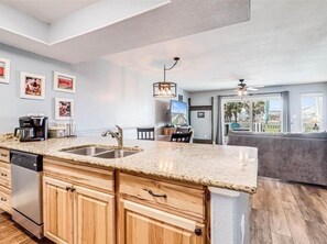 Condo, 3 Bedrooms | Private kitchen | Fridge, oven, coffee/tea maker, toaster - Sunset Breeze 3 Bedroom Condo by RedAwning (Rockport)