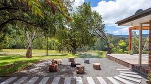 Terrace/patio - Cedar Corner – serene rural retreat (Broughton Village)