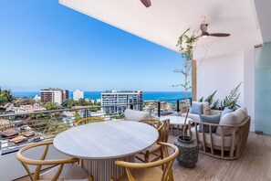 Outdoor dining - Heated Rooftop Pool! Stunning Soho! (Puerto Vallarta)