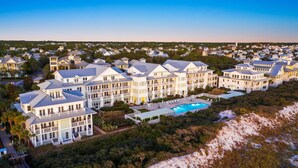 A resort with multiple-story buildings, a swimming pool, and a beachfront setting. - Close to Parks with Private Pool and Bikes (Santa Rosa Beach)