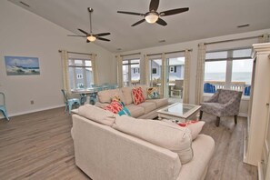 Smart TV, DVD player, foosball - Blondie East, Oceanfront Duplex in Emerald Isle, NC! (Emerald Isle)