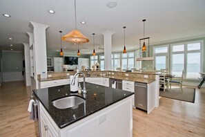 Fridge, microwave, oven, dishwasher - Bahama Breeze, Oceanfront House in Emerald Isle, NC! (Emerald Isle)