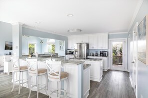 Fridge, microwave, oven, dishwasher - Beach Thyme, Oceanfront House in Indian Beach, NC! (Indian Beach)