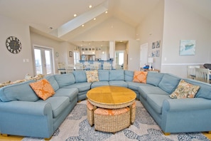 TV, video games, DVD player, ping pong - Beached, Almost Oceanfront House in Emerald Isle, NC! (Emerald Isle)