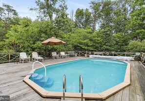 Piscine extérieure, piscine chauffée