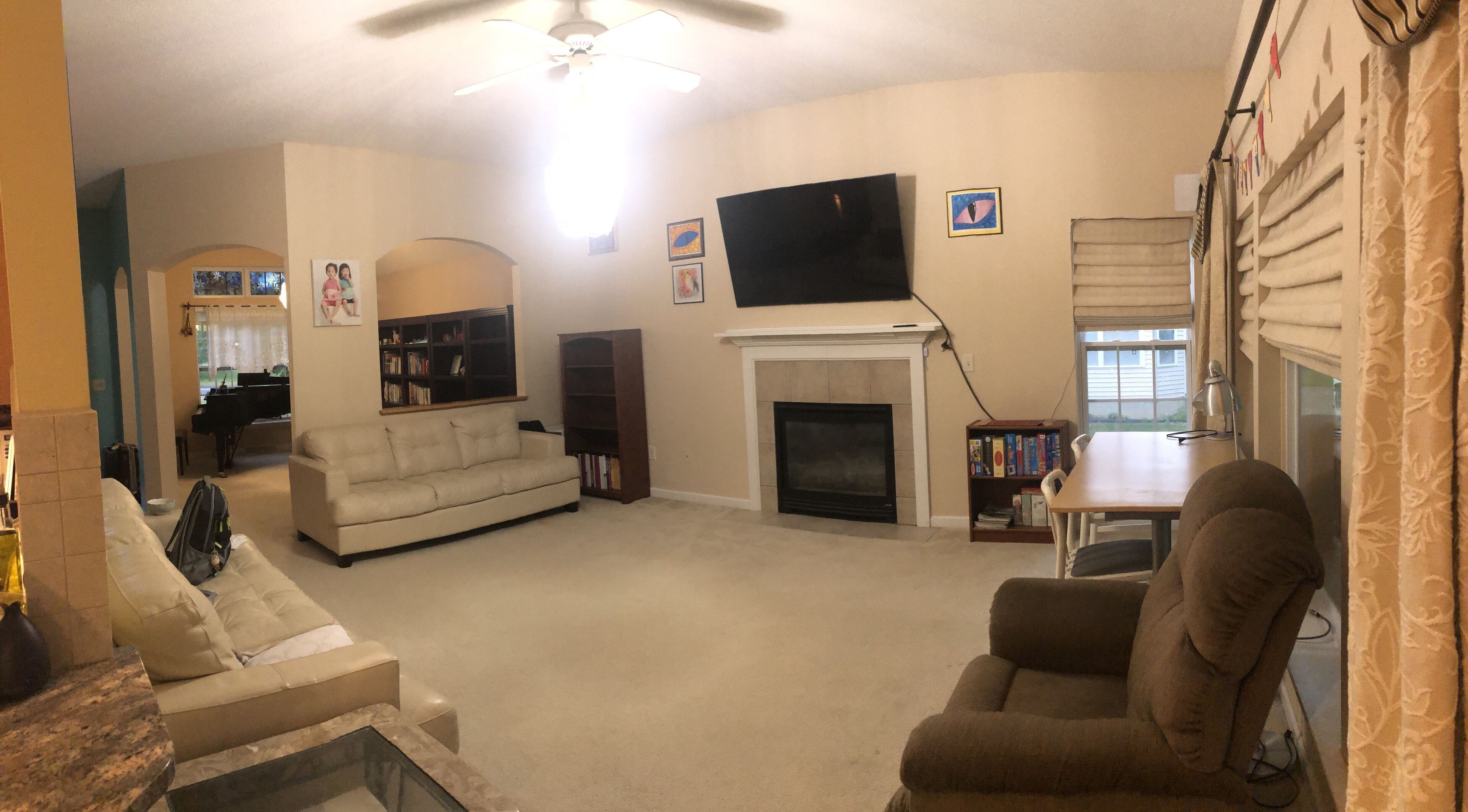 Great neighborhood. Contemporary house to entertain entire family and friends.
