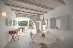 럭셔리 빌라, 전용 수영장, 바다 전망 | 다이닝룸