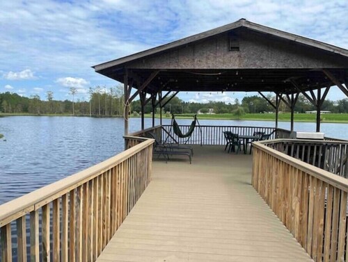 Your “Home Away From Home” with Private Lake,  Covered Dock and Beautiful Views
