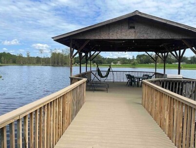 Your “Home Away From Home” with Private Lake,  Covered Dock and Beautiful Views