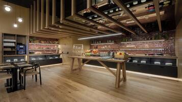 Daily buffet breakfast (EUR 18 per person)