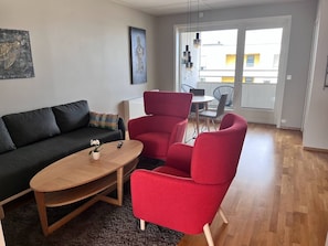 Apartment, 2 Bedrooms, Balcony, City View | Living room - "nice Apartment in the Center of Stavanger" (Stavanger)