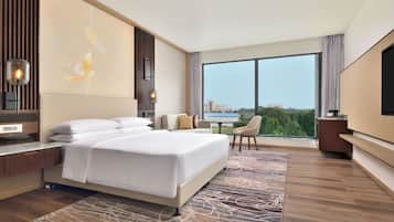 Premium bedding, down duvets, in-room safe, desk