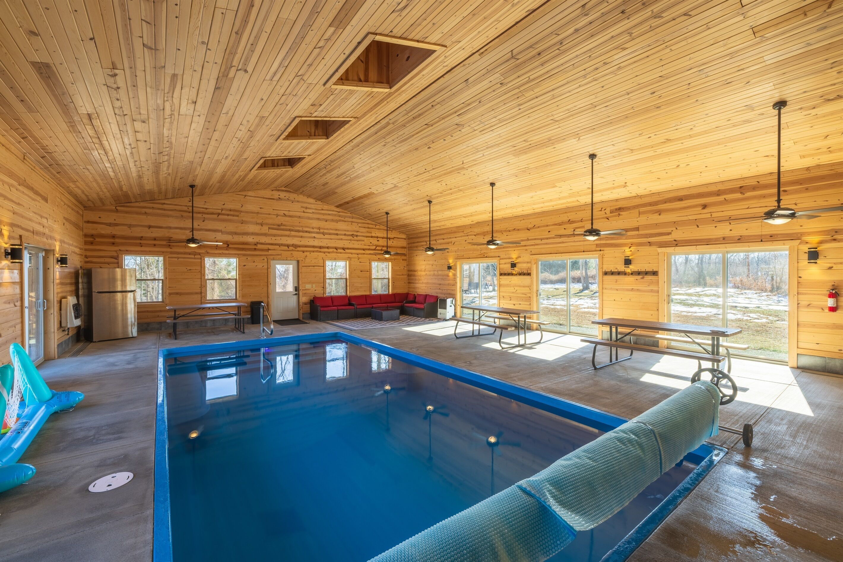 Indoor pool, a heated pool