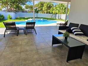 Outdoor pool, a heated pool