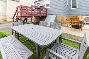 Outdoor dining - Clear LI Sound waterview, Wedding pics, Yale&Beach (New Haven)