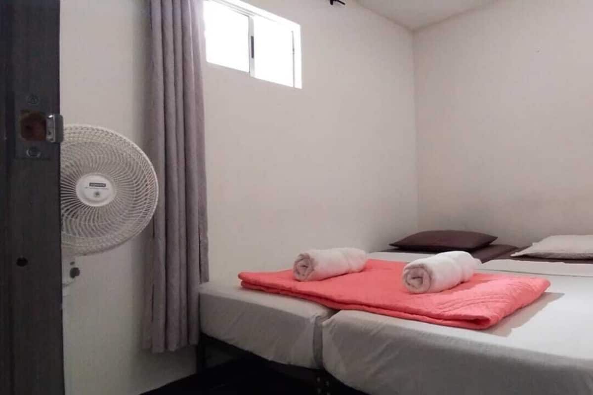 Habitación económica con 1 cama doble o 2 individuales | Edredones de plumas, escritorio, espacio para trabajar con un portátil