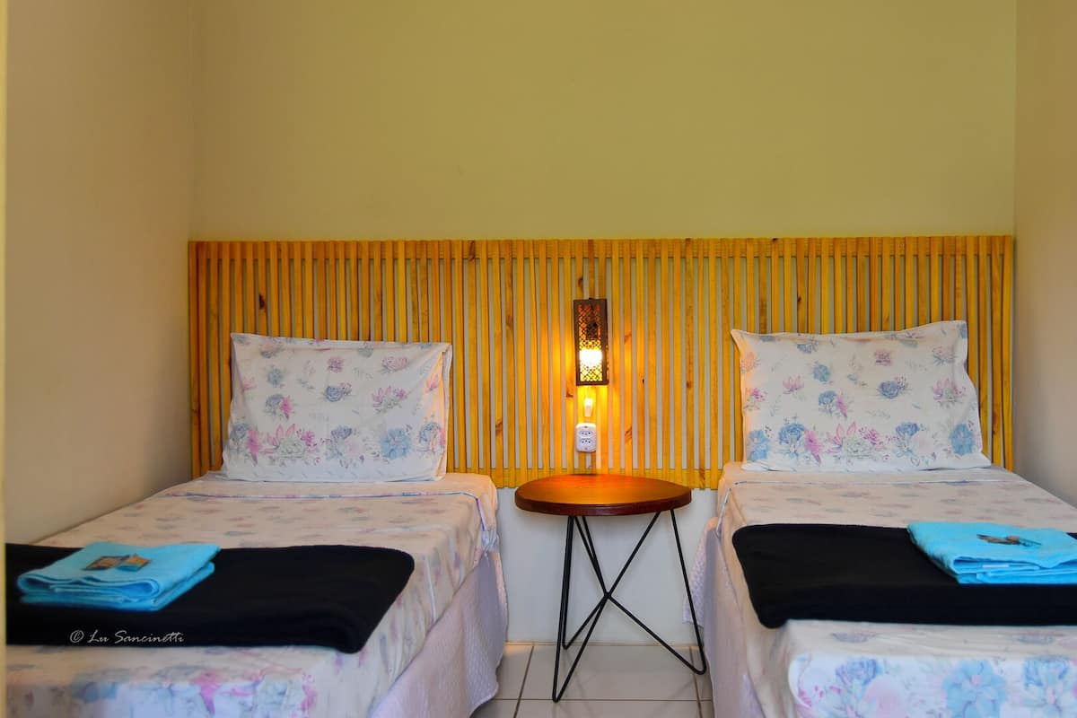 Desk, laptop workspace, free WiFi, bed sheets