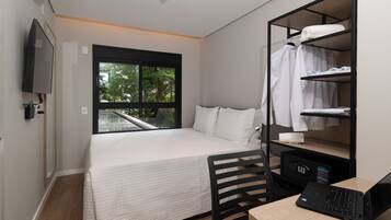 Desk, free WiFi, bed sheets