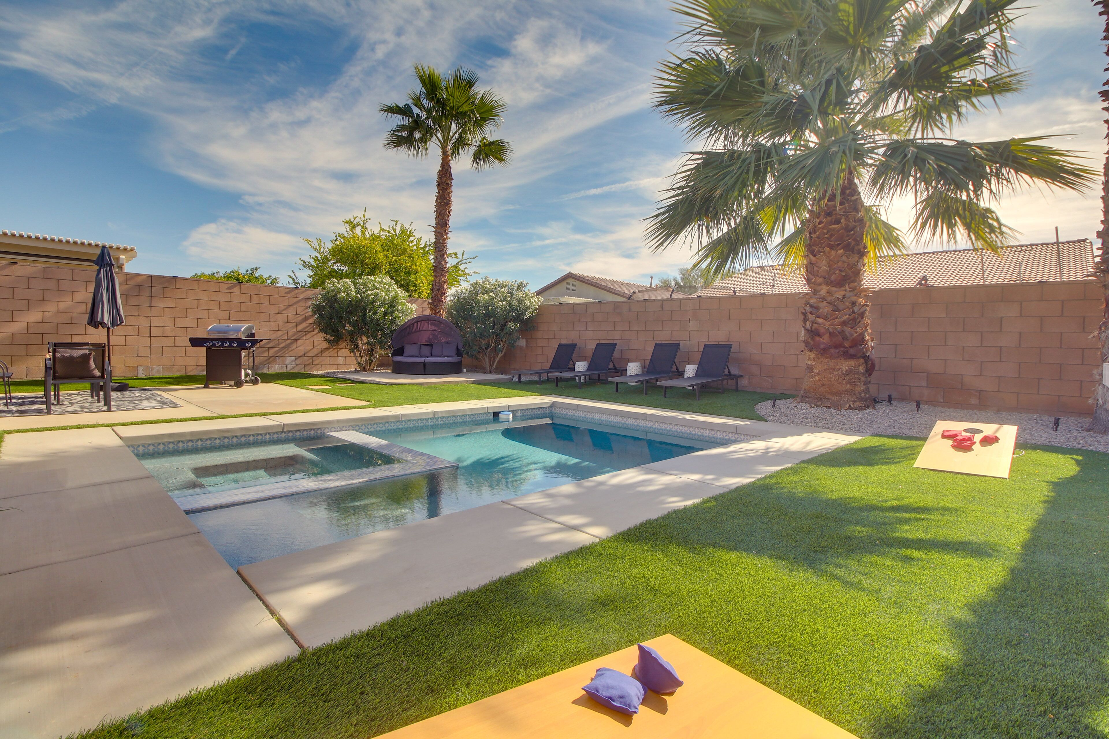 A heated pool