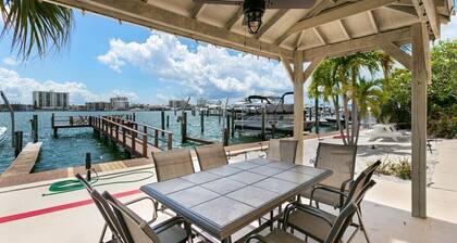 Water views on every floor, 5 min walk to the beach, boat dock, free parking