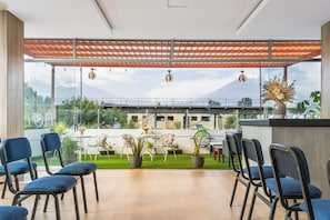 Outdoor banquet area