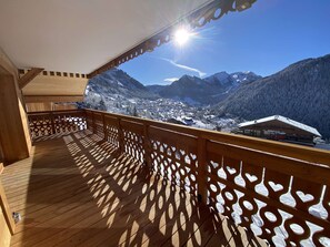 Property grounds - Ferme de Suzanne 9: T4, view overlooking the resort (Châtel)
