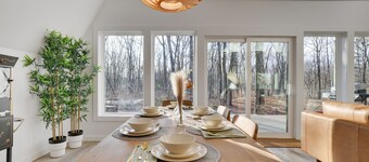 Modern Luxury A-Frame in Woods w/Hot Tub, Sauna, Arcade, Gas Fireplace, Games