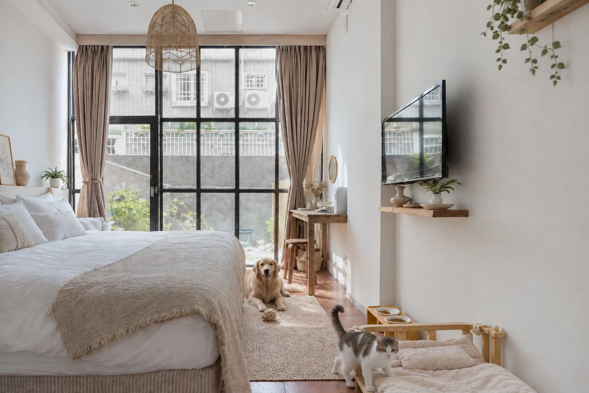 Garden View Double Room | Blackout curtains, free WiFi, bed sheets