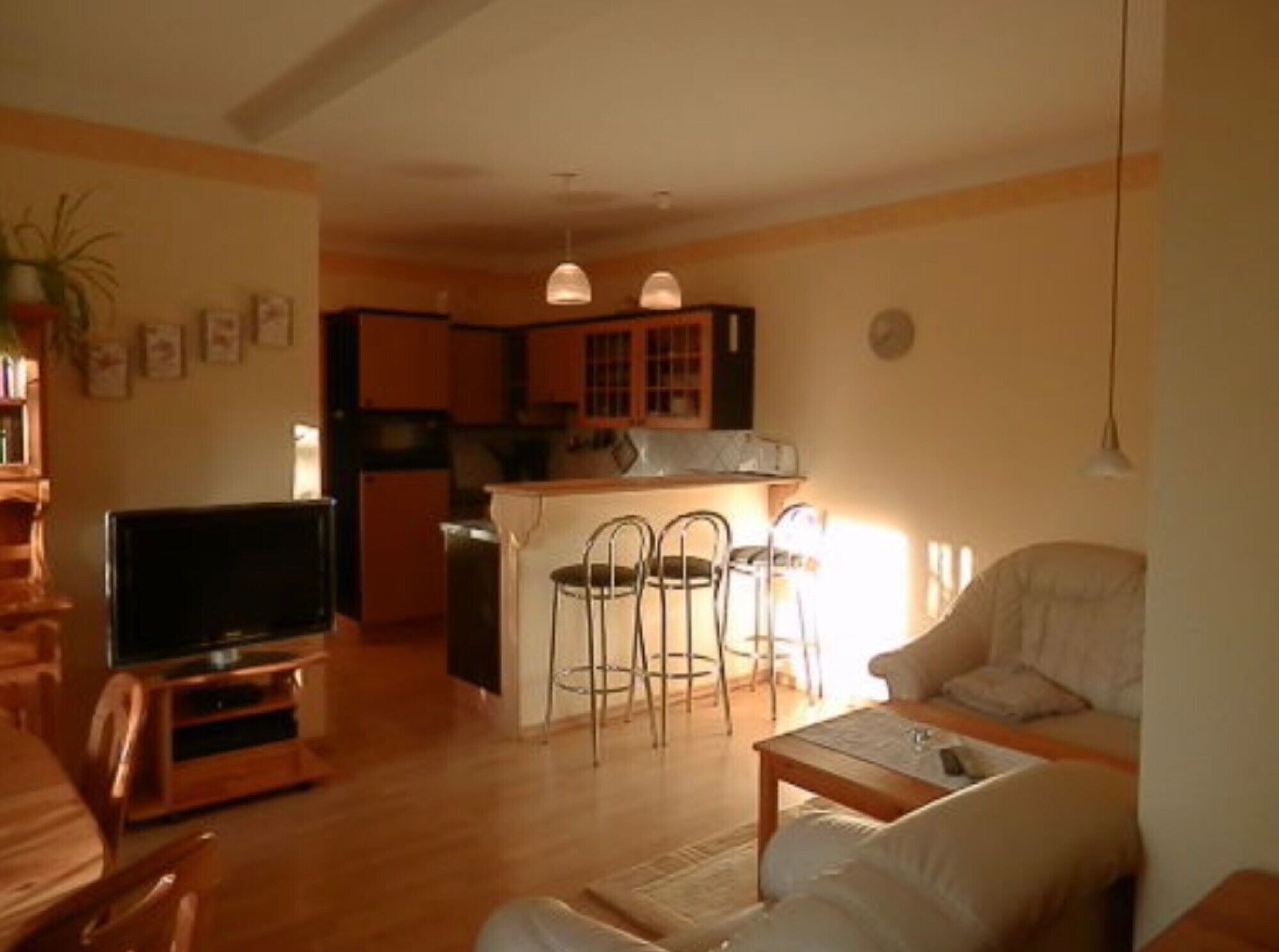 TV, DVD player, stereo