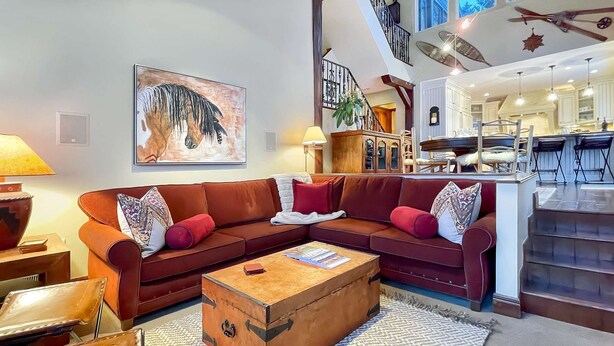 TV, fireplace, offices - Lakeside Retreat w/Views•Private Hot Tub•BBQ•Decks•Walk to Free Transit (Park City)