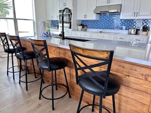Fridge, microwave, oven, stovetop - Sun, Surf, and Sand|Walk to Beach|Heated Pool|Game Room|Pet Friendly (Panama City Beach)