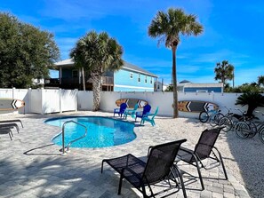 A heated pool - Sun, Surf, and Sand|Walk to Beach|Heated Pool|Game Room|Pet Friendly (Panama City Beach)