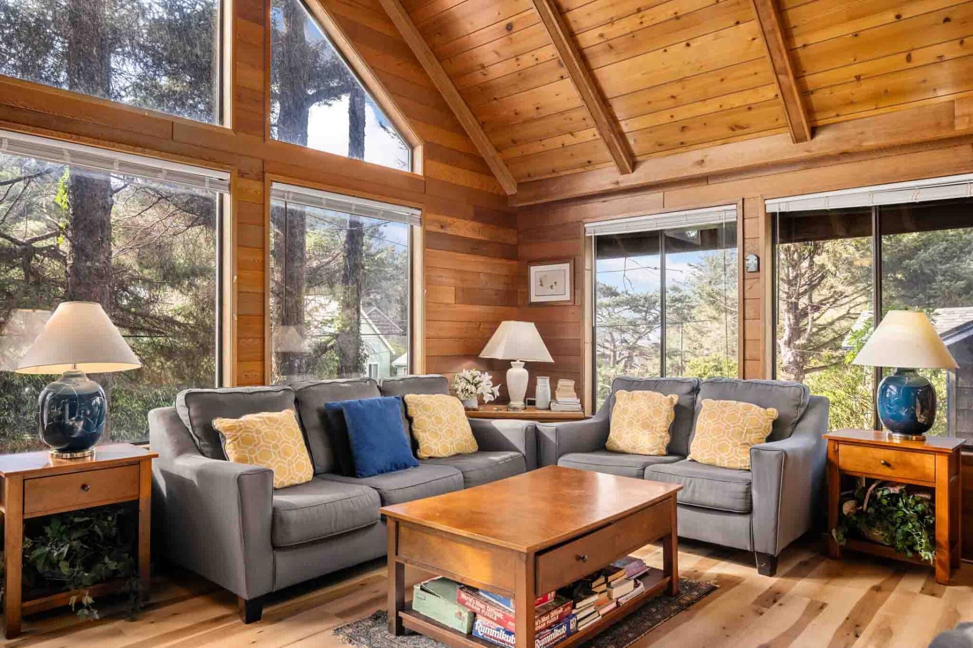 TV, fireplace, DVD player, books