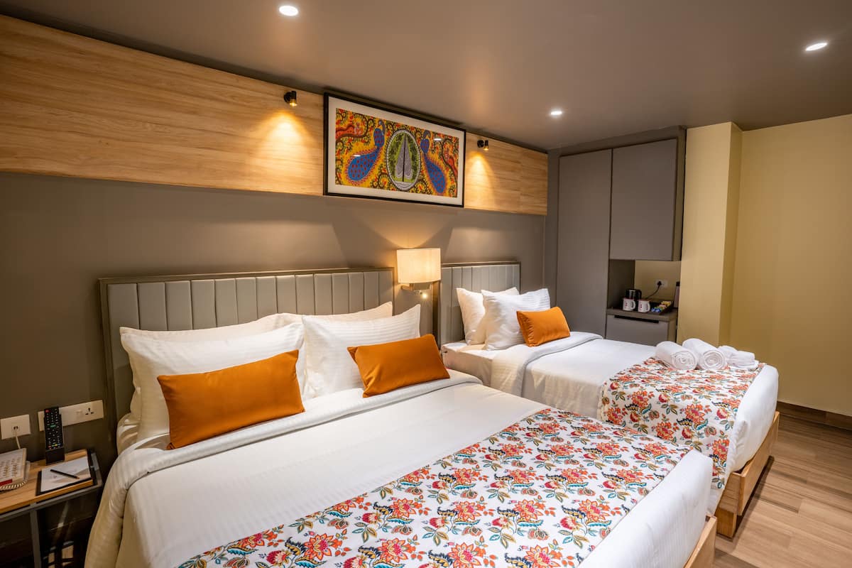 Premium Room, Balcony, Partial Sea View | In-room safe, laptop workspace, iron/ironing board (on request)
